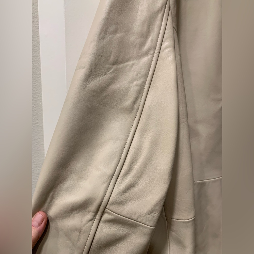 Nordstrom Womens Lamb Skin Leather Cream Everyday Blazer 🌴 - Picture 14 of 16
